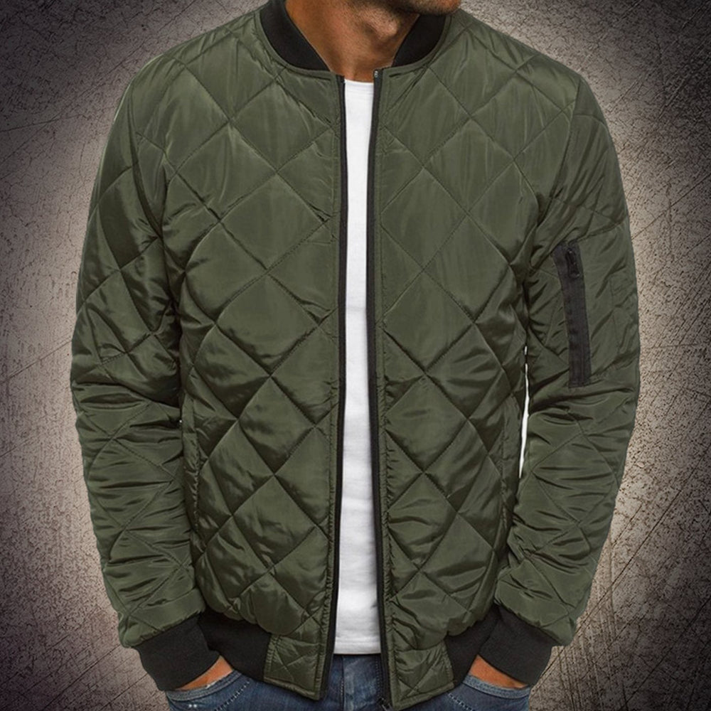 Caleb | Men's Quilted Lightweight Zip-Up Bomber Jacket