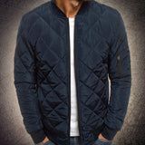 Caleb | Men's Quilted Lightweight Zip-Up Bomber Jacket