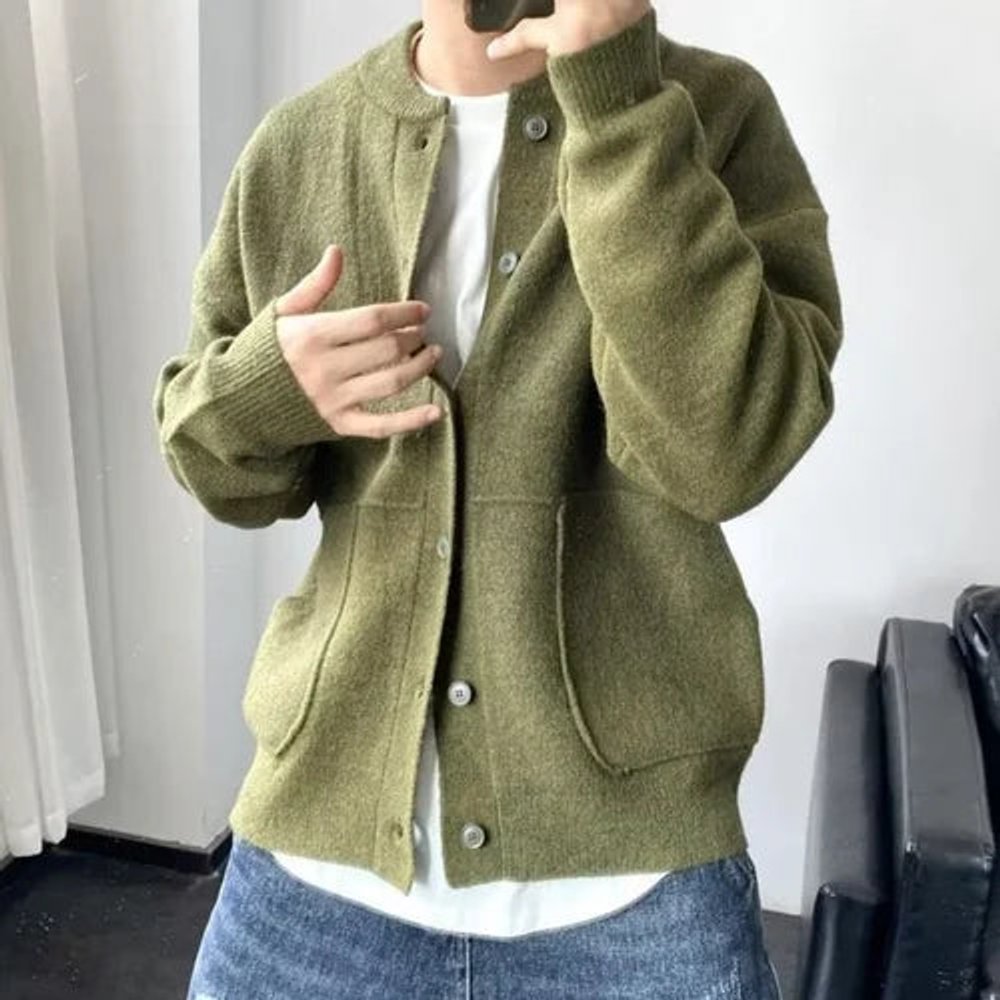 Nathan | Men's Relaxed-Fit Button-Up Knit Cardigan Sweater