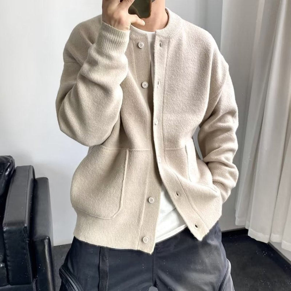 Nathan | Men's Relaxed-Fit Button-Up Knit Cardigan Sweater