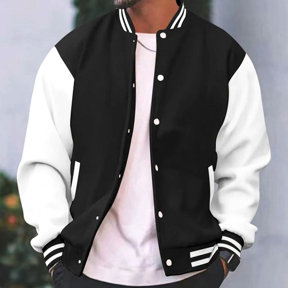 Oliver | Men's Retro Two-Tone Snap-Button Varsity Jacket