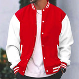 Oliver | Men's Retro Two-Tone Snap-Button Varsity Jacket - 3