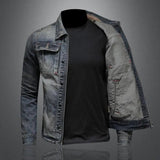 Lucas | Men's Retro Washed Denim Zip-Up Jacket Casual Outerwear Coat