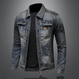 Lucas | Men's Retro Washed Denim Zip-Up Jacket Casual Outerwear Coat