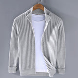 Samuel | Men's Ribbed-Knit Full-Zip Winter Cardigan Sweater