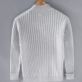Samuel | Men's Ribbed-Knit Full-Zip Winter Cardigan Sweater - 2