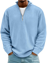 James | Men's Ribbed Knit Sweater Quarter-Zip Pullover