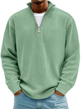 James | Men's Ribbed Knit Sweater Quarter-Zip Pullover