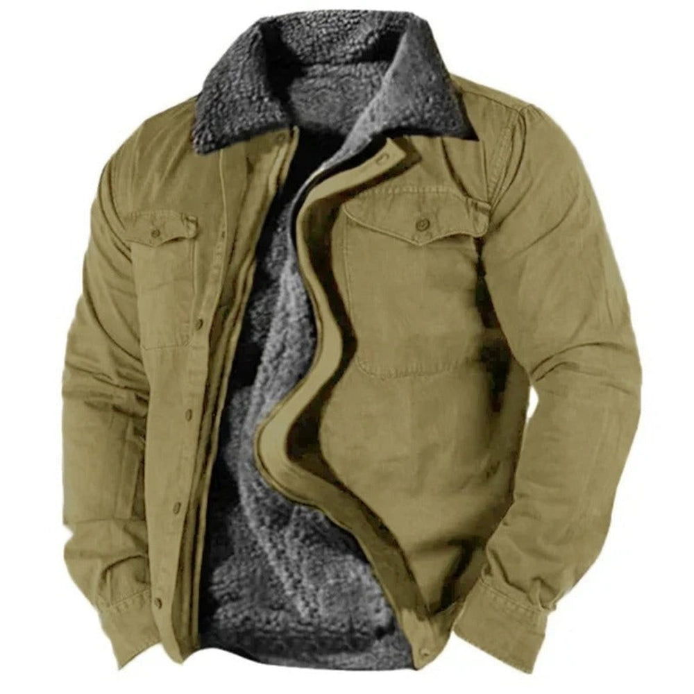 James | Men's Sherpa-Lined Western Snap-Button Mens Cardigan Jacket