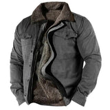 James | Men's Sherpa-Lined Western Snap-Button Mens Cardigan Jacket