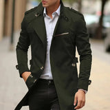 Alexander | Men's Slim-Fit Double-Breasted Wool Coat Trench Jacket