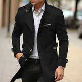 Alexander | Men's Slim-Fit Double-Breasted Wool Coat Trench Jacket