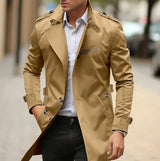 Alexander | Men's Slim-Fit Double-Breasted Wool Coat Trench Jacket