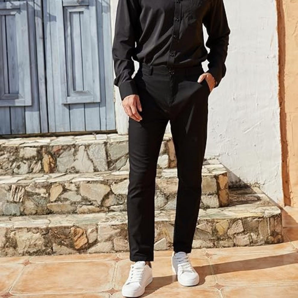 Men's Evert Slim Fit Stretch Trousers - Comfortable & Stylish Casual Pants