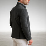Owen | Men's Structured Mandarin-Collar Button-Front Blazer Jacket