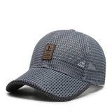 Men's Summer Cap – Breathable Mesh Fabric, UV Protection & Adjustable Strap