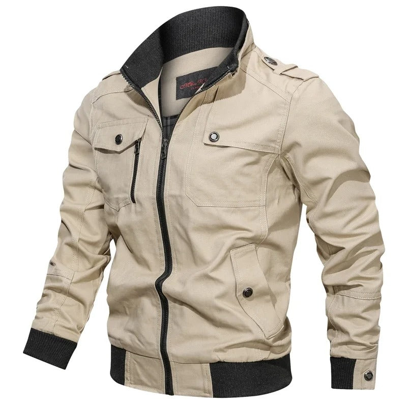 Men's Summer Jacket with Collar and Motorcycle Look – Vince