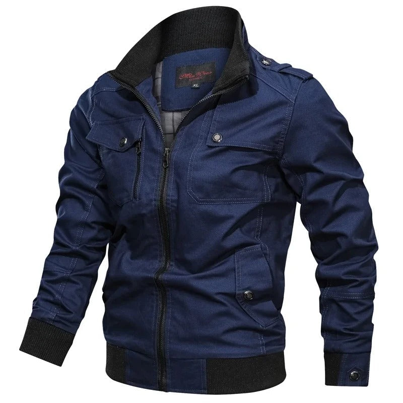 Men's Summer Jacket with Collar and Motorcycle Look – Vince