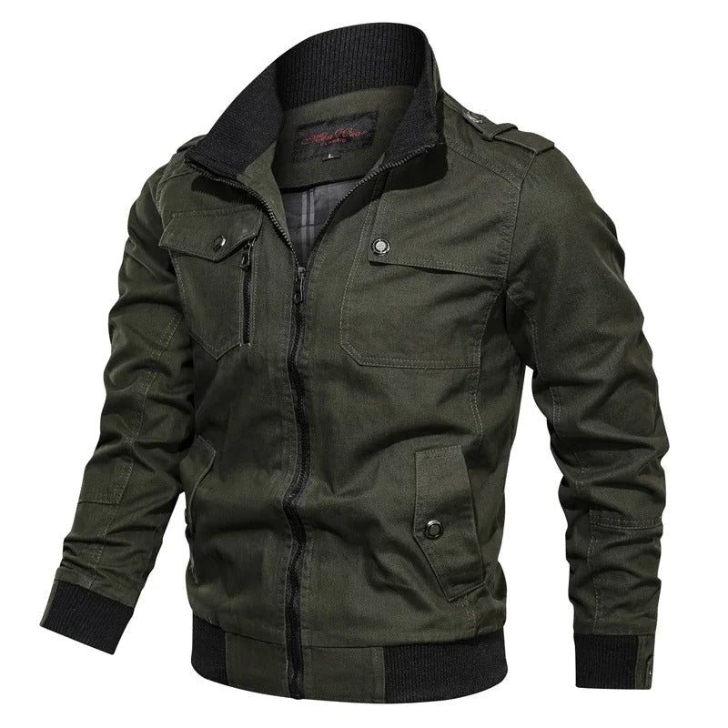 Men's Summer Jacket with Collar and Motorcycle Look – Vince
