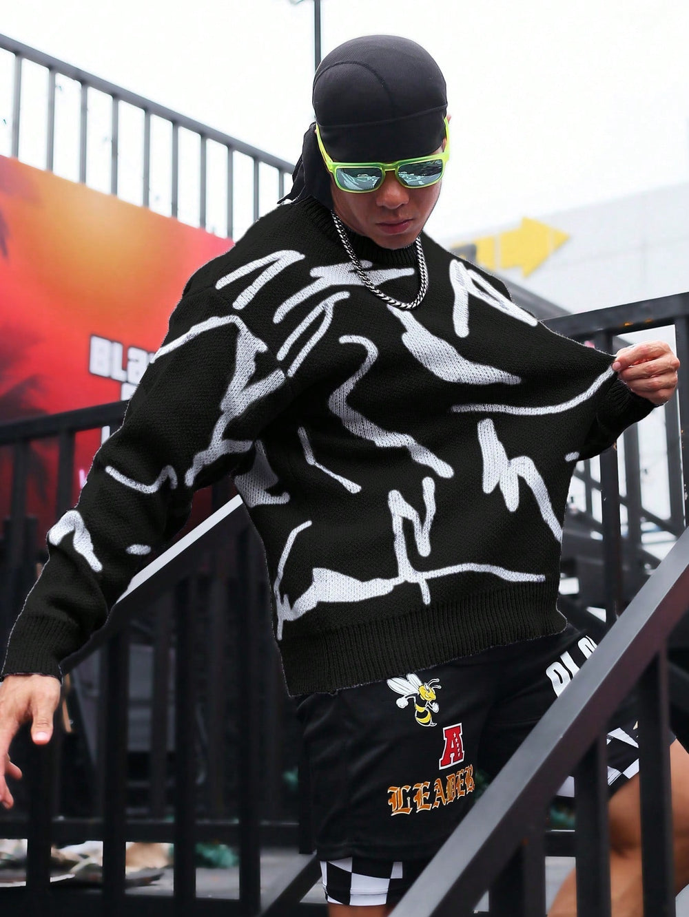 Men's Sweater with Graphic Print - Arvid