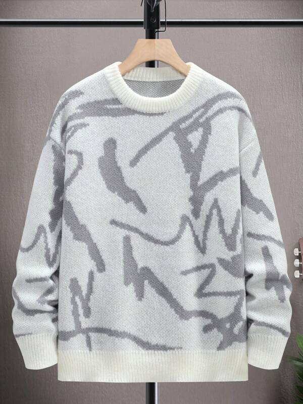 Men's Sweater with Graphic Print - Arvid