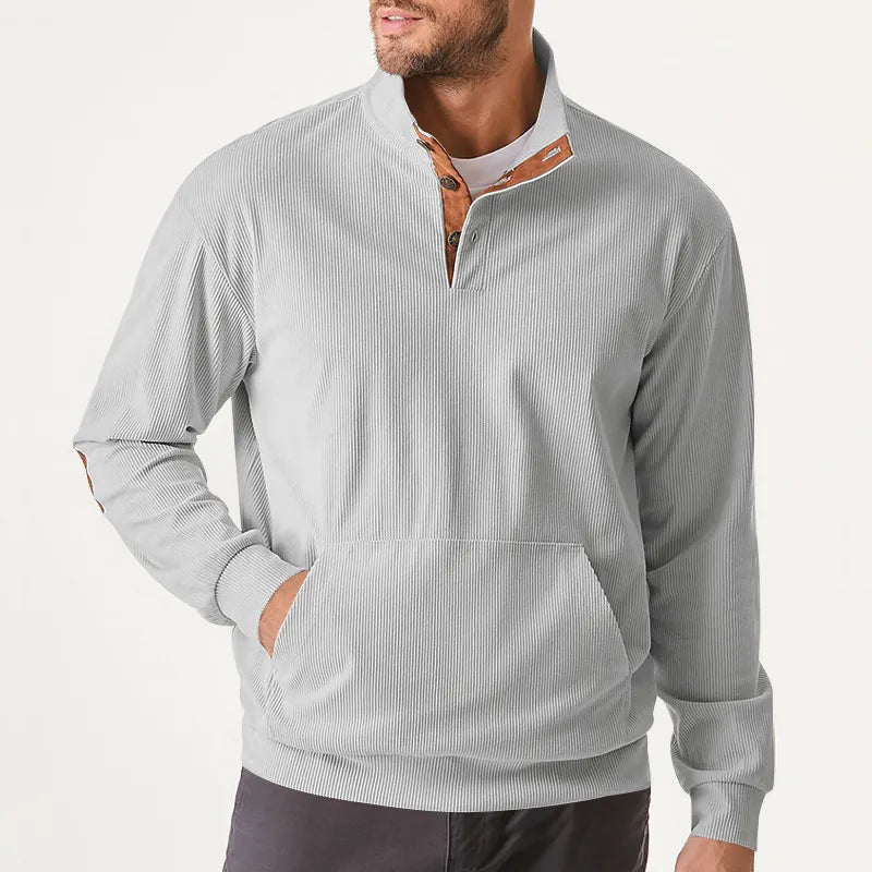 Men's Sweater with Stand-up Collar - Liam - 10
