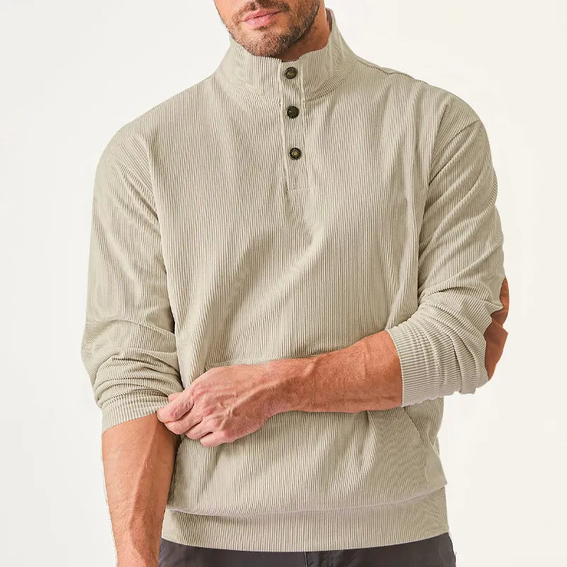Men's Sweater with Stand-up Collar - Liam - 11