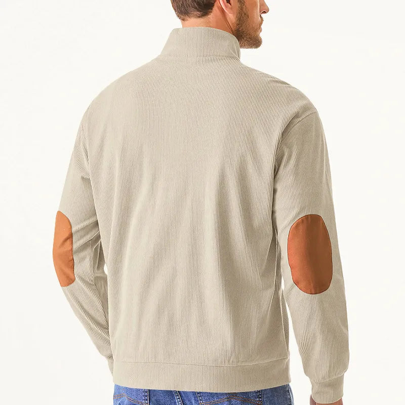 Men's Sweater with Stand-up Collar - Liam - 12