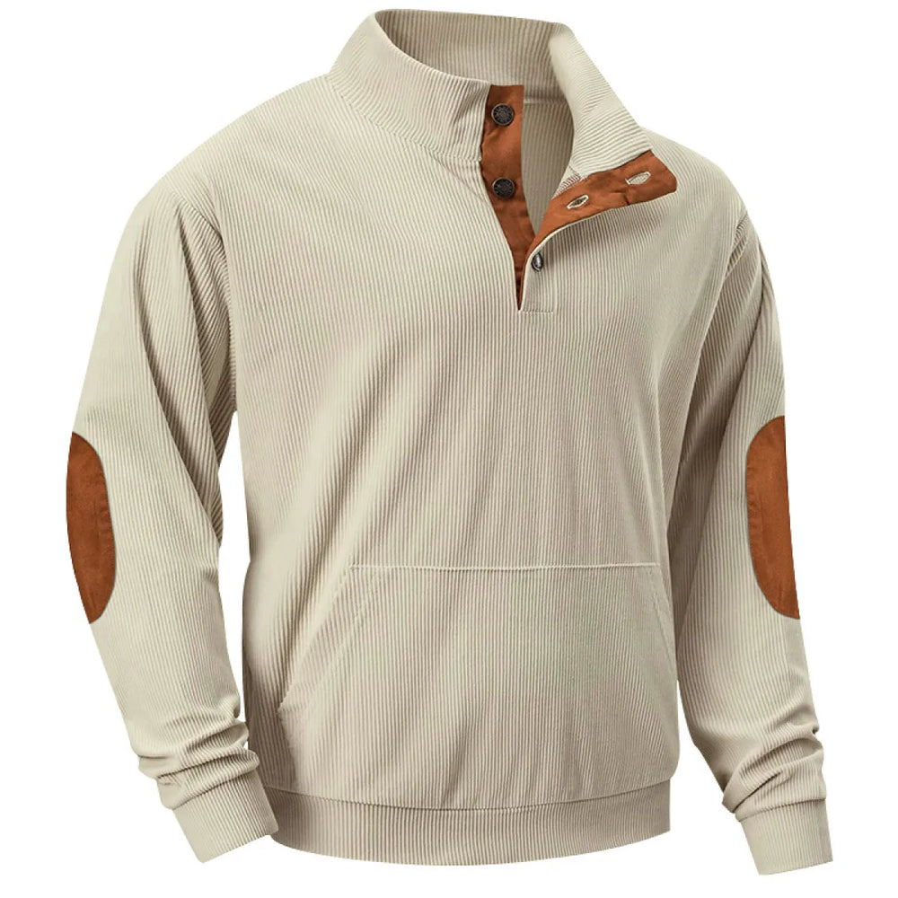 Men's Sweater with Stand-up Collar - Liam - 13