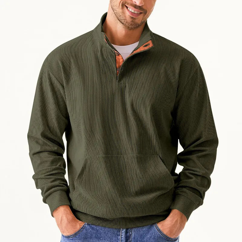 Men's Sweater with Stand-up Collar - Liam