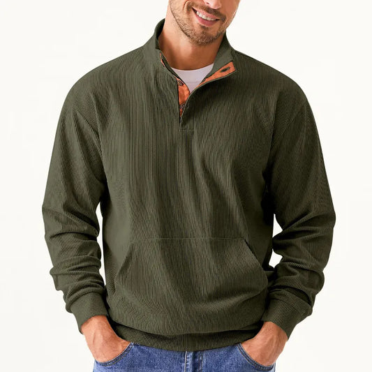 Men's Sweater with Stand-up Collar - Liam