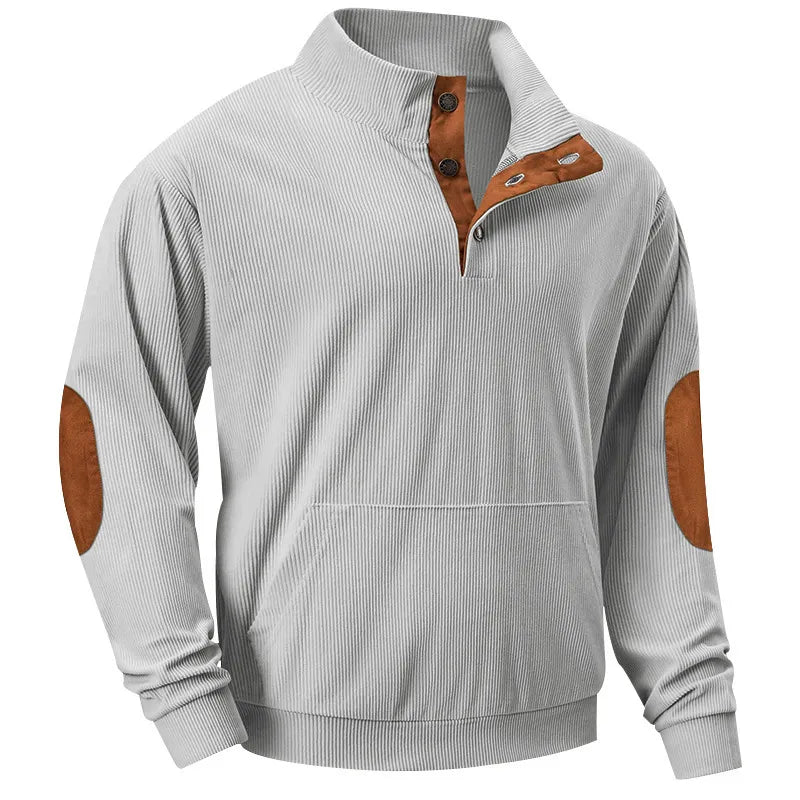 Men's Sweater with Stand-up Collar - Liam - 8