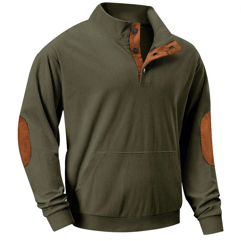Men's Sweater with Stand-up Collar - Liam - 5