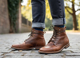Men's lace-up ankle boots, view 4