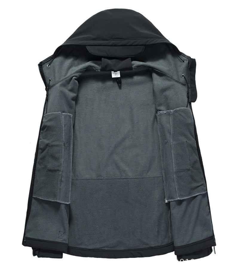 Men's Tactical Waterproof Windproof Softshell Jacket with Hood - Kai