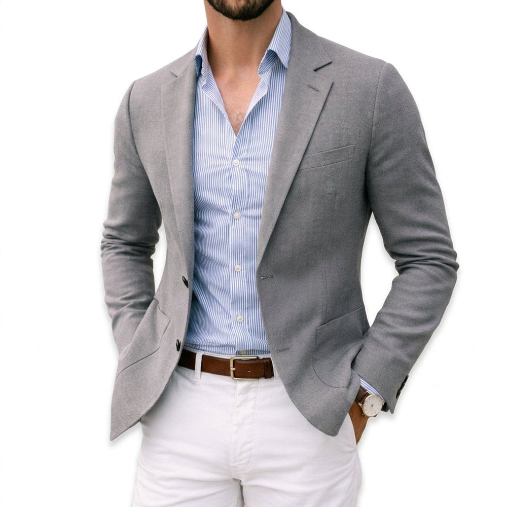 Ryan | Men's Tailored Knit Blazer Mens Winter Coat Notch Lapel