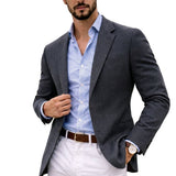 Ryan | Men's Tailored Knit Blazer Mens Winter Coat Notch Lapel