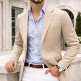 Ryan | Men's Tailored Knit Blazer Mens Winter Coat Notch Lapel