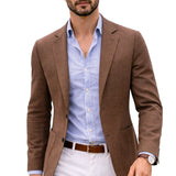 Ryan | Men's Tailored Knit Blazer Mens Winter Coat Notch Lapel