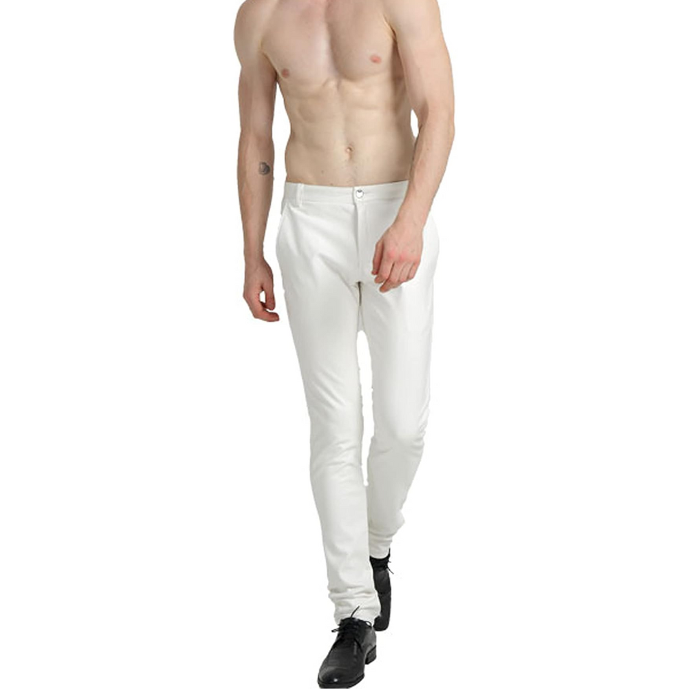 Men's Bernard Tapered Faux Leather Biker Pants - Stylish & Comfortable Motorcycle Trousers
