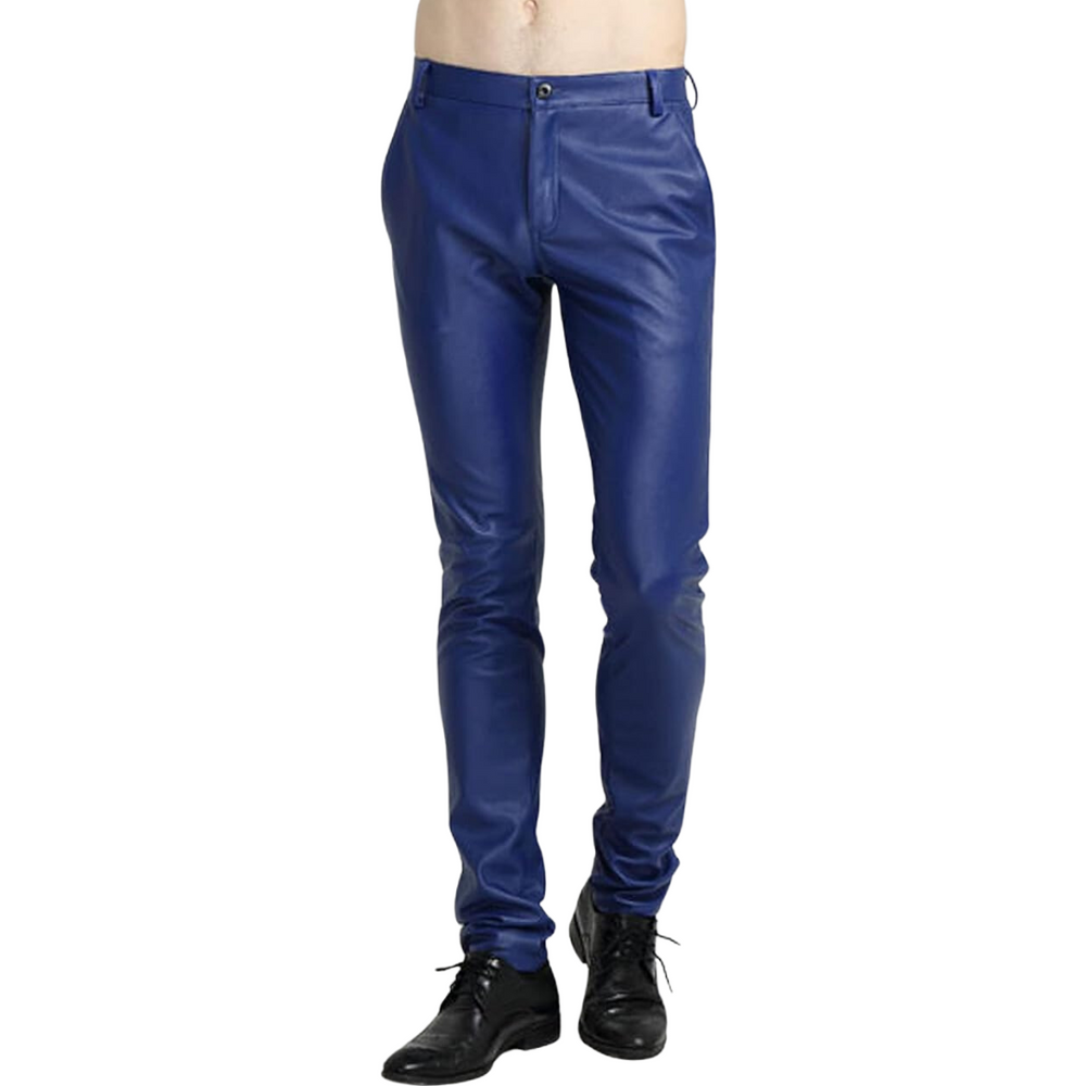 Men's Bernard Tapered Faux Leather Biker Pants - Stylish & Comfortable Motorcycle Trousers