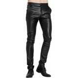 Men's Bernard Tapered Faux Leather Biker Pants - Stylish & Comfortable Motorcycle Trousers