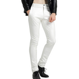 Men's Bernard Tapered Faux Leather Biker Pants - Stylish & Comfortable Motorcycle Trousers