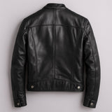 Ethan | Men's Vintage Biker Leather Jacket Full-Zip Moto Style