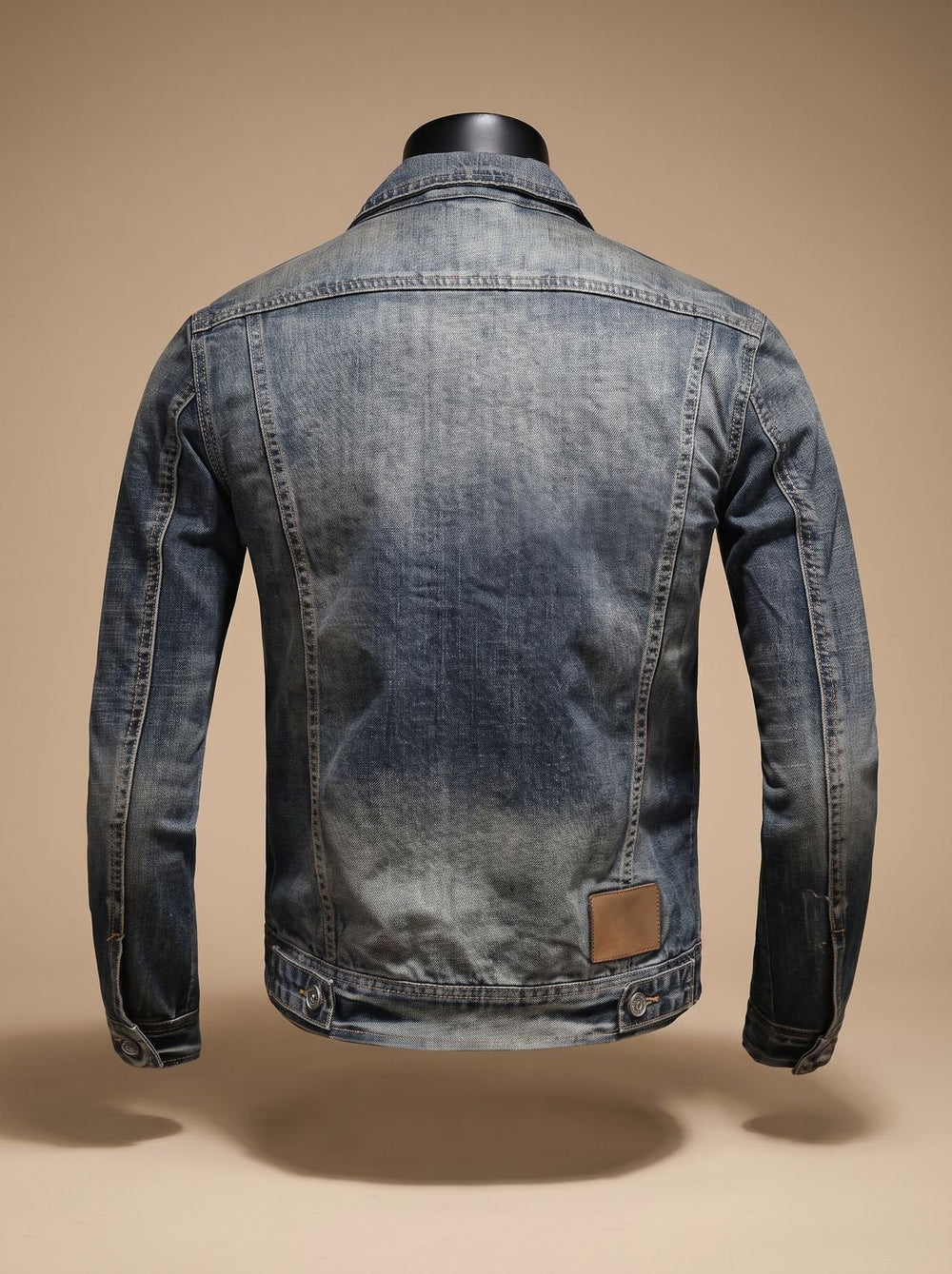 William | Men's Vintage-Washed Dual-Closure Denim Trucker Jacket