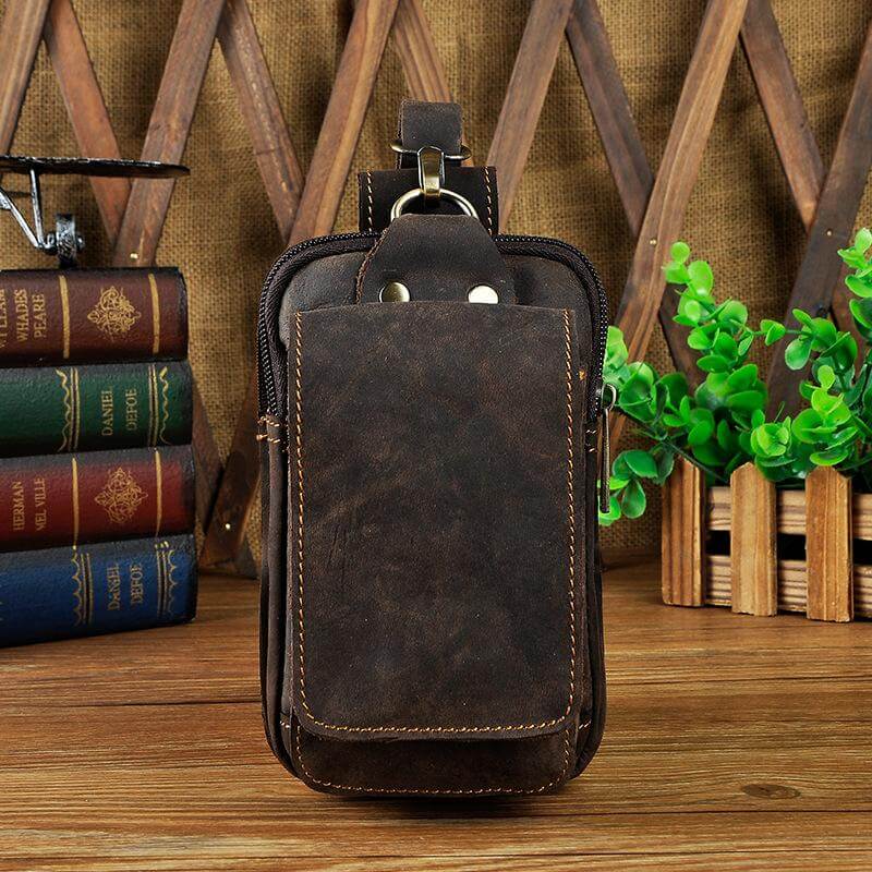 LeatherGuard Pro – Men's Leather Waist Bag