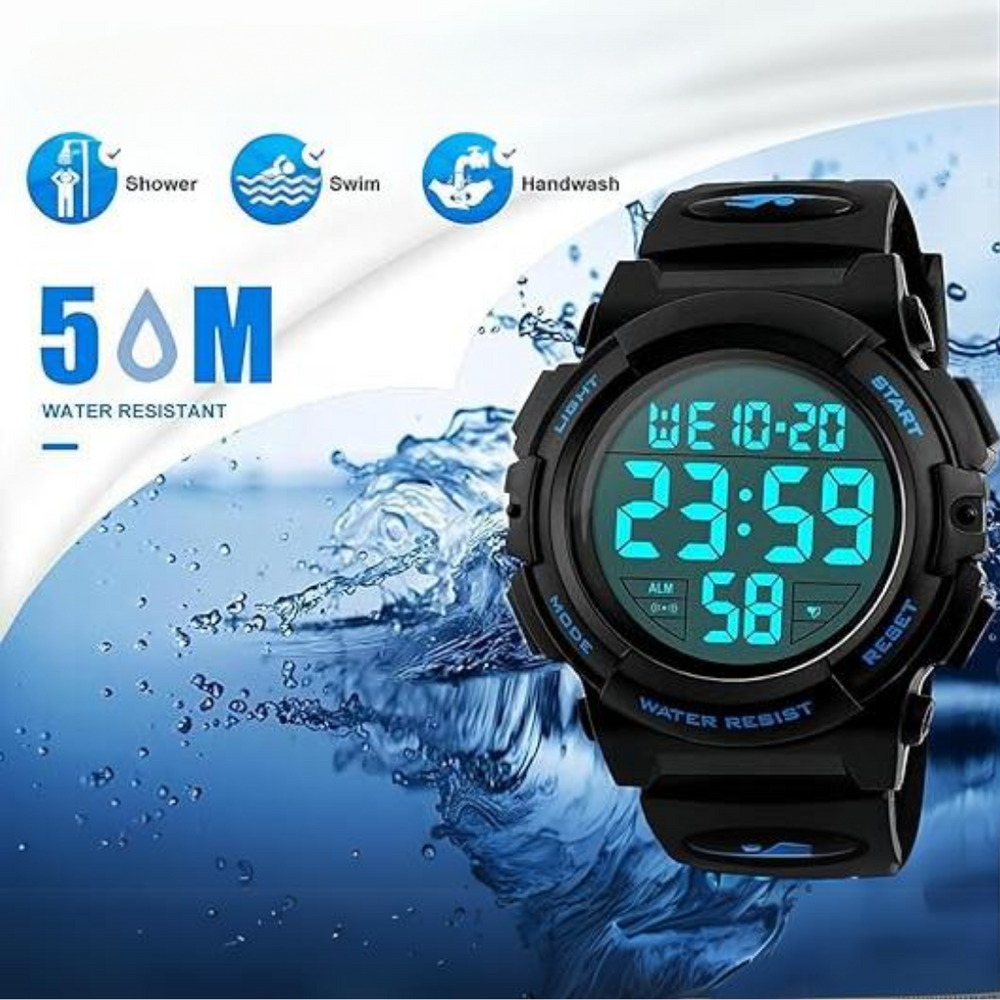 Men's Martin Waterproof Digital Sports Watch – Durable, Stylish & Multi-Function for Active Lifestyles