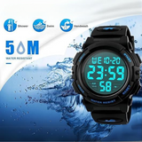 Men's Martin Waterproof Digital Sports Watch – Durable, Stylish & Multi-Function for Active Lifestyles