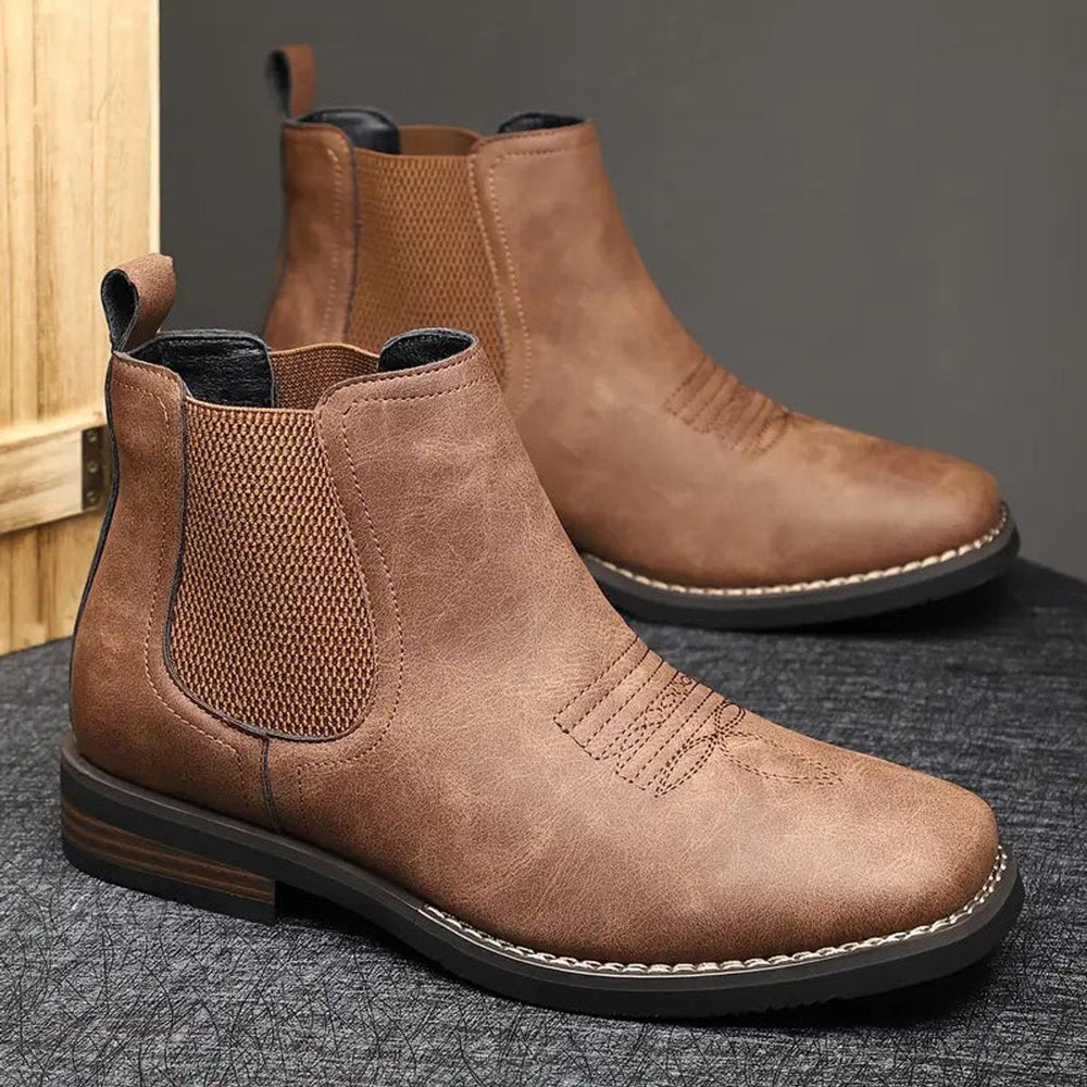 Daniel | Men's Western-Style Chelsea Slip-On Ankle Boots