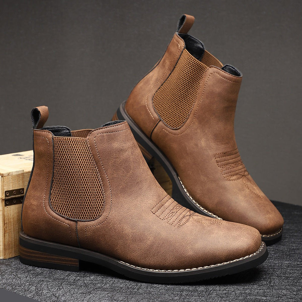 Daniel | Men's Western-Style Chelsea Slip-On Ankle Boots